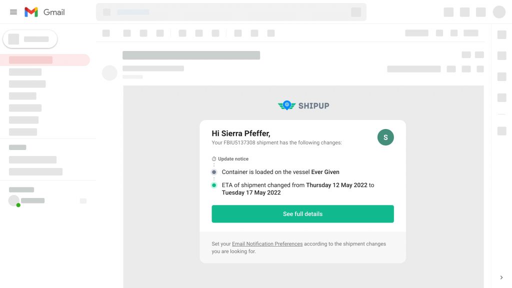 Visiwise Notification Service for Container tracking