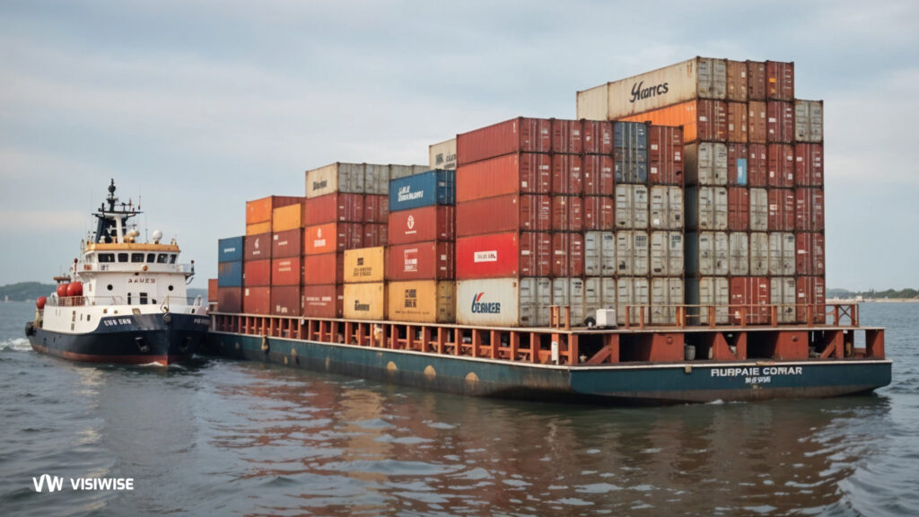 container on barge