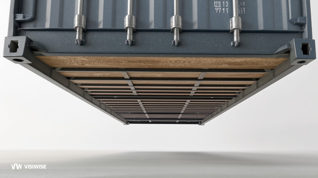 bottom of shipping container