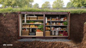 shipping container root cellar
